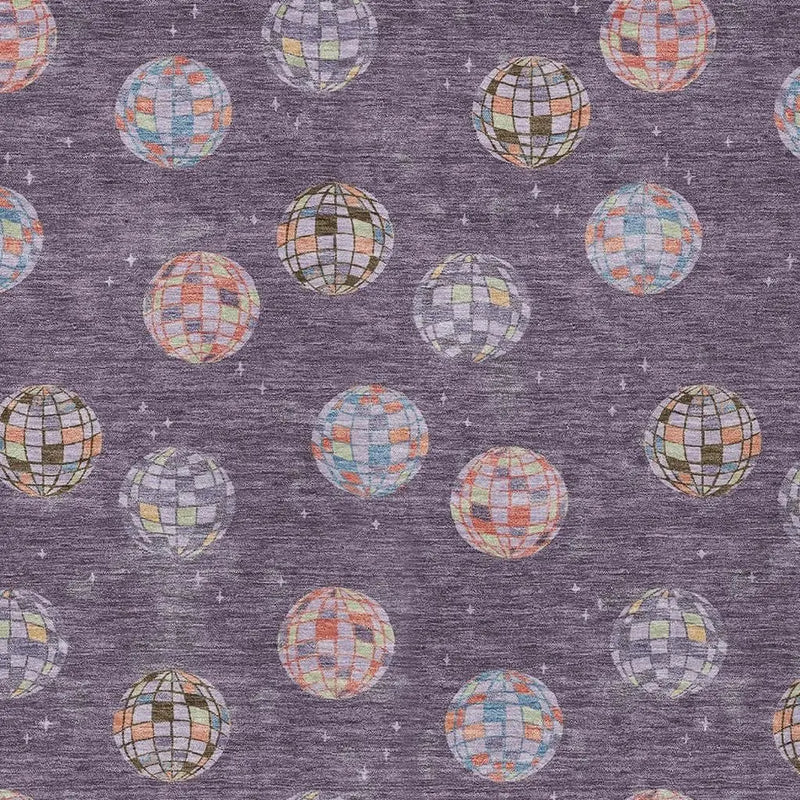 3' X 5' Plum And Purple Geometric Washable Indoor Outdoor Area Rug Homeroots Outdoor