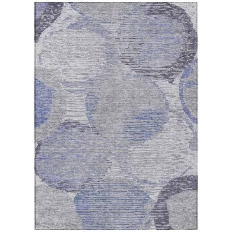 3' X 5' Plum And Purple Geometric Washable Indoor Outdoor Area Rug Homeroots Outdoor