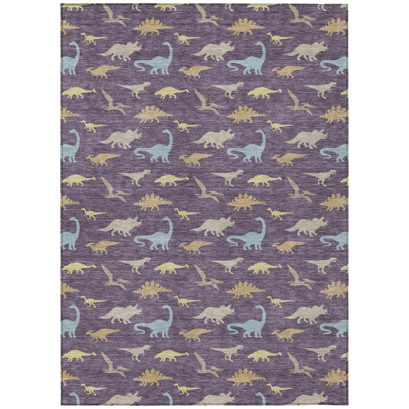 3' X 5' Plum And Purple Geometric Washable Indoor Outdoor Area Rug Homeroots Outdoor