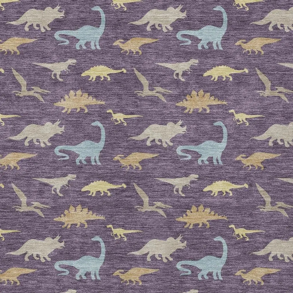 3' X 5' Plum And Purple Geometric Washable Indoor Outdoor Area Rug Homeroots Outdoor