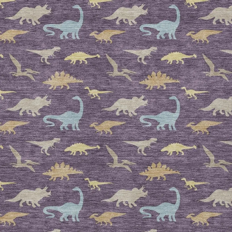 3' X 5' Plum And Purple Geometric Washable Indoor Outdoor Area Rug Homeroots Outdoor