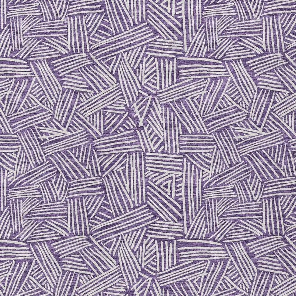 3' X 5' Purple And Beige Geometric Washable Indoor Outdoor Area Rug Homeroots Outdoor
