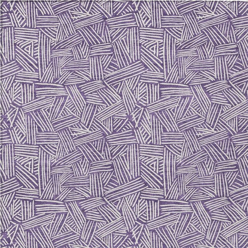 3' X 5' Purple And Beige Geometric Washable Indoor Outdoor Area Rug Homeroots Outdoor