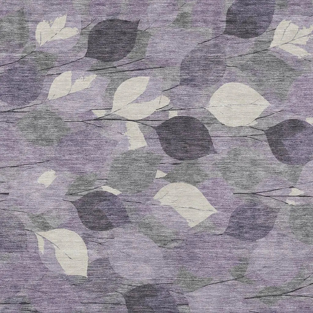 3' X 5' Purple And Lavender Floral Washable Indoor Outdoor Area Rug Homeroots Outdoor