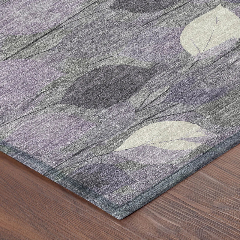 3' X 5' Purple And Lavender Floral Washable Indoor Outdoor Area Rug Homeroots Outdoor