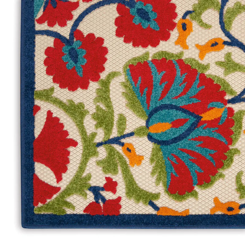 3' X 5' Red And Ivory Indoor Outdoor Area Rug - GreatEagleInc