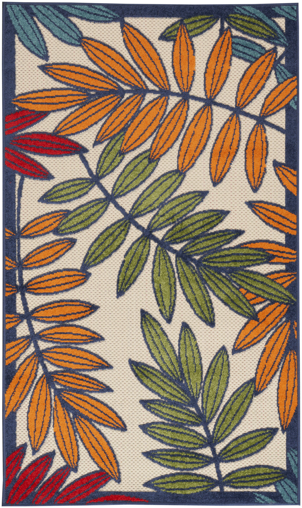 3' X 5' Red And Ivory Indoor Outdoor Area Rug - GreatEagleInc