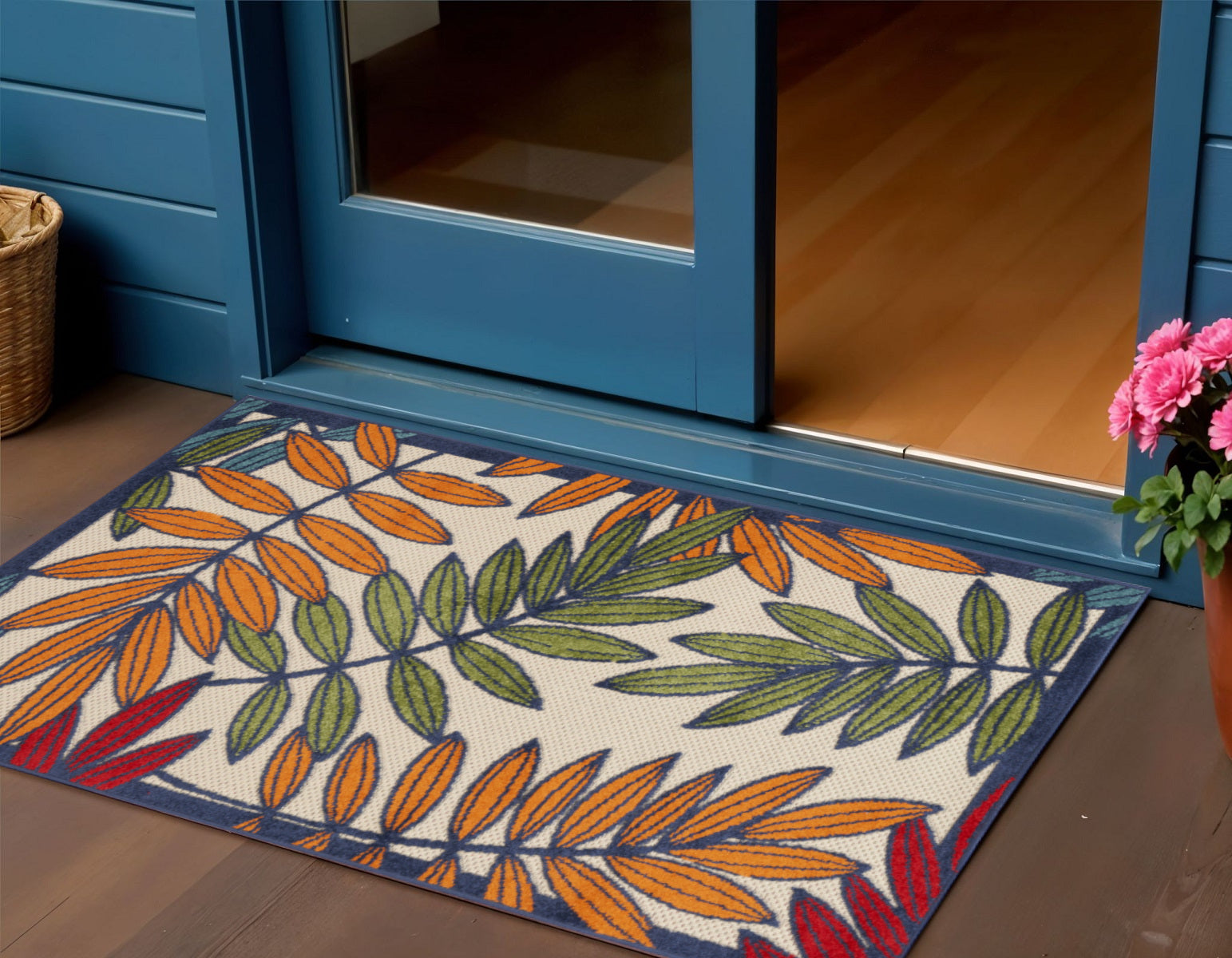 3' X 5' Red And Ivory Indoor Outdoor Area Rug - GreatEagleInc