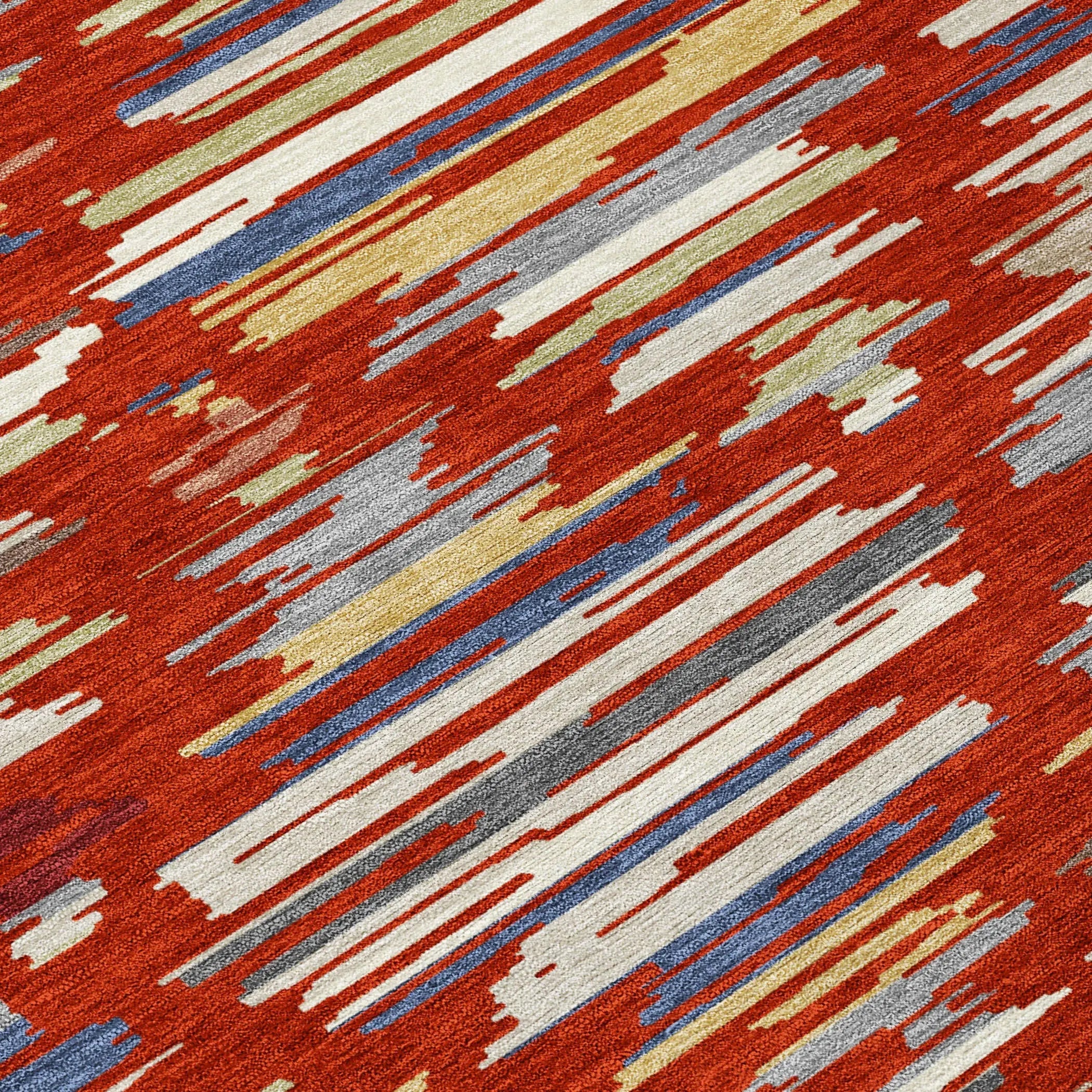 3' X 5' Red And Ivory Southwestern Washable Indoor Outdoor Area Rug Homeroots Outdoor
