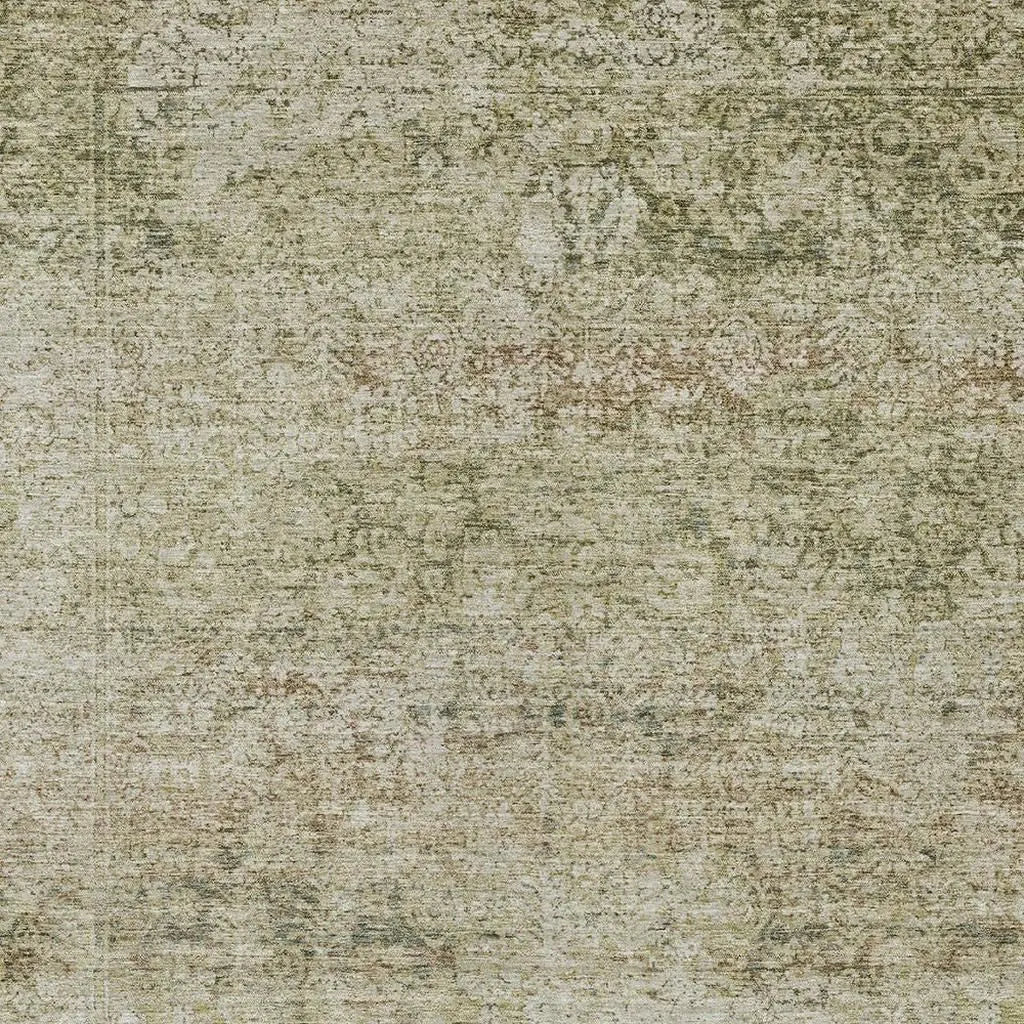 3' X 5' Sage And Beige Abstract Washable Indoor Outdoor Area Rug Homeroots Outdoor
