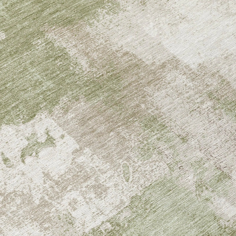 3' X 5' Sage And Green Abstract Washable Indoor Outdoor Area Rug Homeroots Outdoor