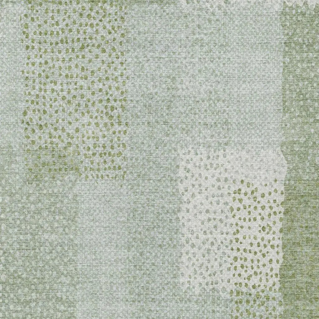 3' X 5' Sage And Green Abstract Washable Indoor Outdoor Area Rug Homeroots Outdoor