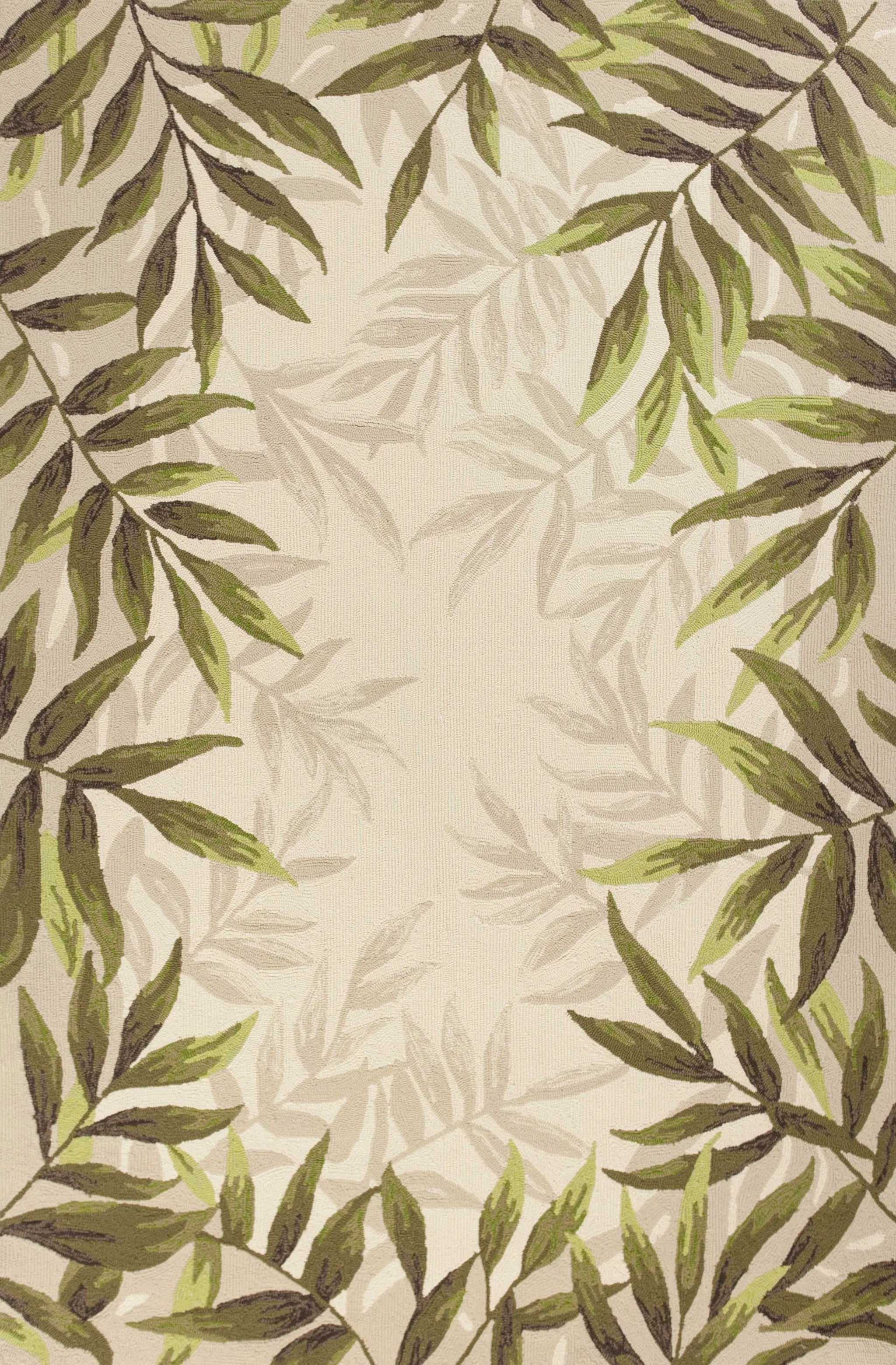 3' X 5' Sand Floral Handmade Indoor Outdoor Area Rug Homeroots Outdoor