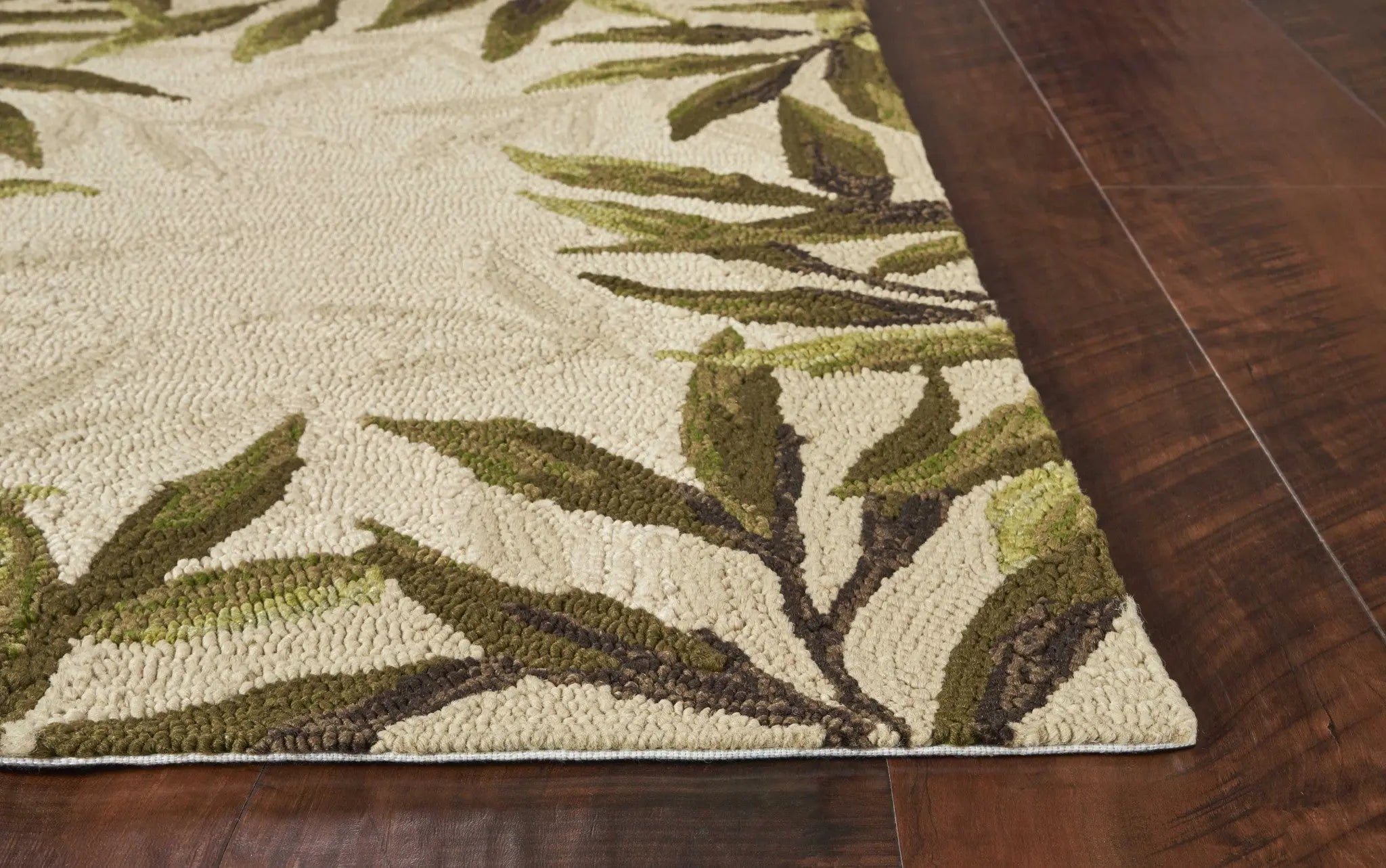 3' X 5' Sand Floral Handmade Indoor Outdoor Area Rug Homeroots Outdoor