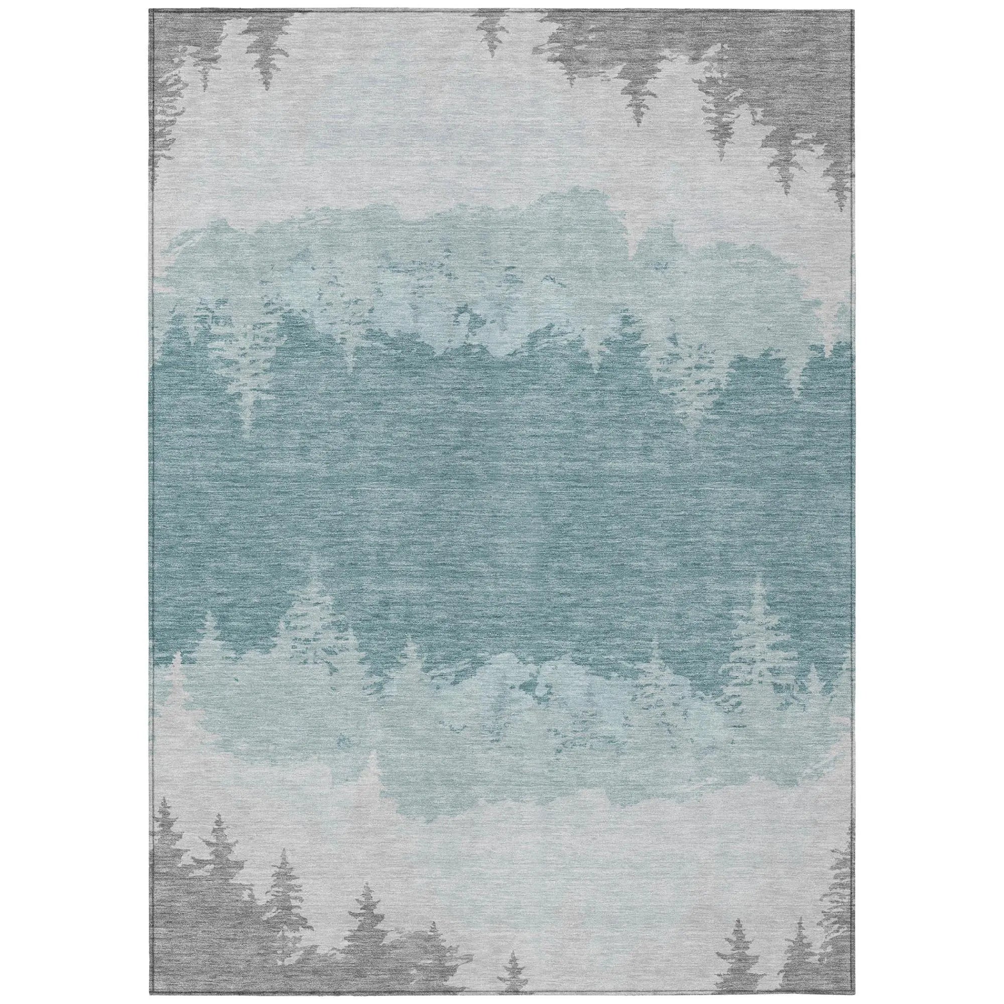 3' X 5' Silver And Gray Floral Washable Indoor Outdoor Area Rug Homeroots Outdoor