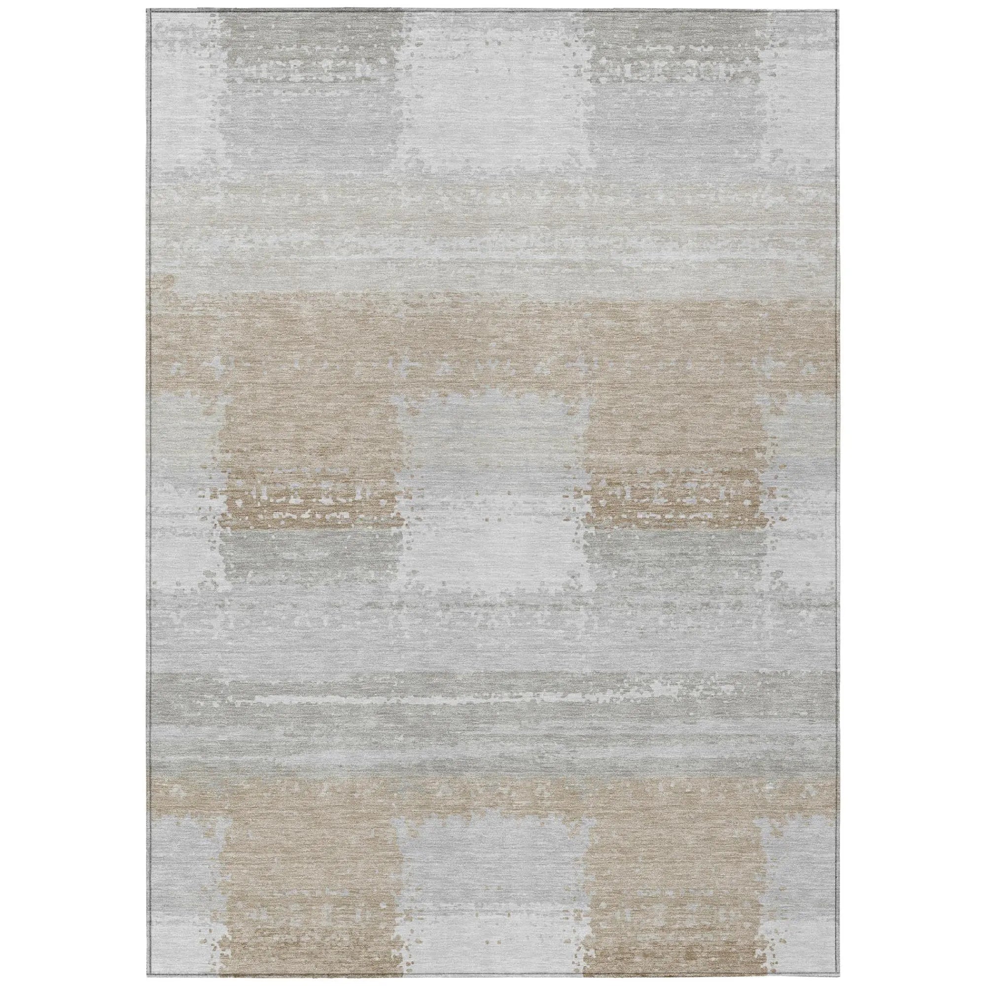 3' X 5' Silver And Gray Geometric Washable Indoor Outdoor Area Rug Homeroots Outdoor