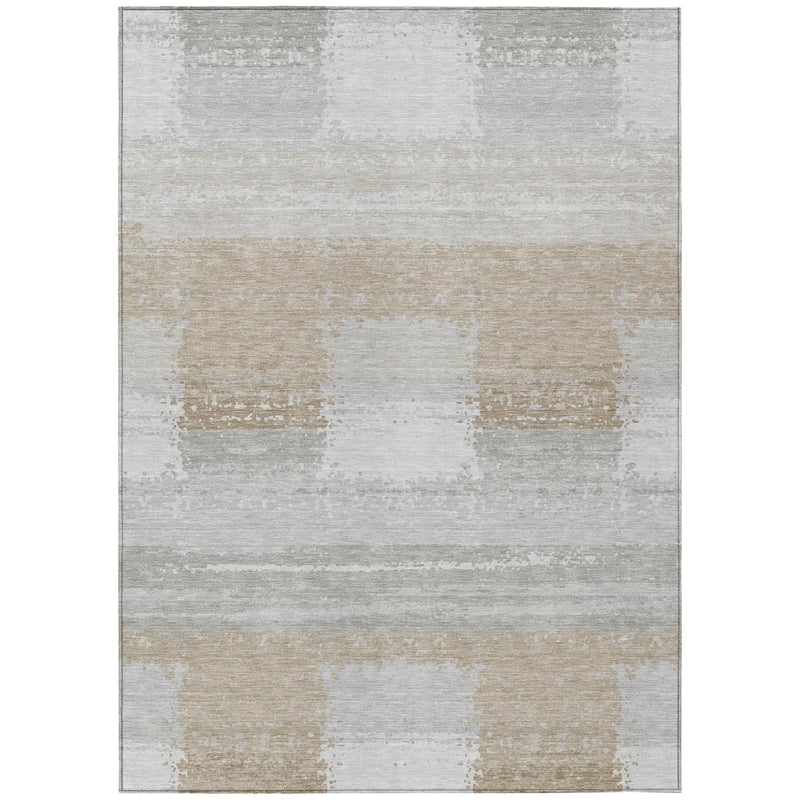 3' X 5' Silver And Gray Geometric Washable Indoor Outdoor Area Rug Homeroots Outdoor