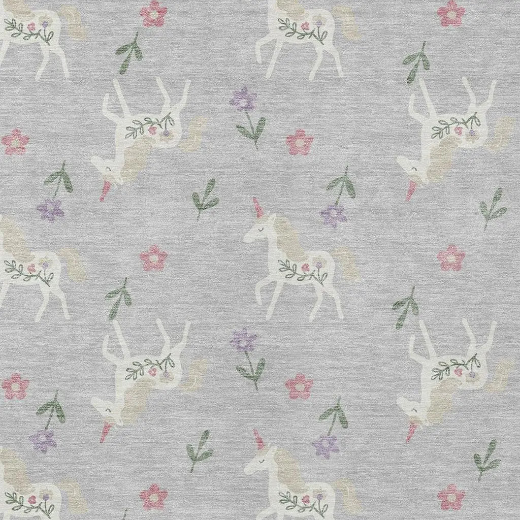 3' X 5' Silver And Ivory Floral Washable Indoor Outdoor Area Rug Homeroots Outdoor