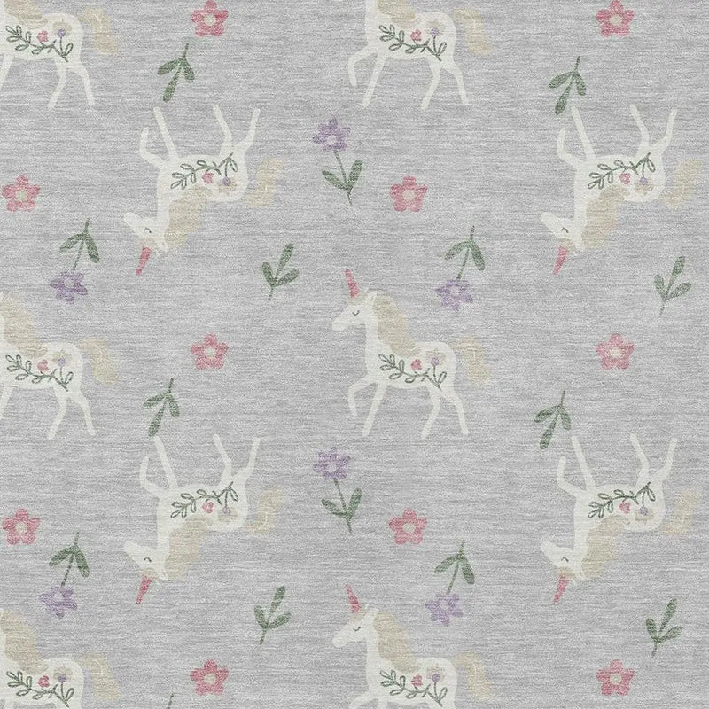 3' X 5' Silver And Ivory Floral Washable Indoor Outdoor Area Rug Homeroots Outdoor