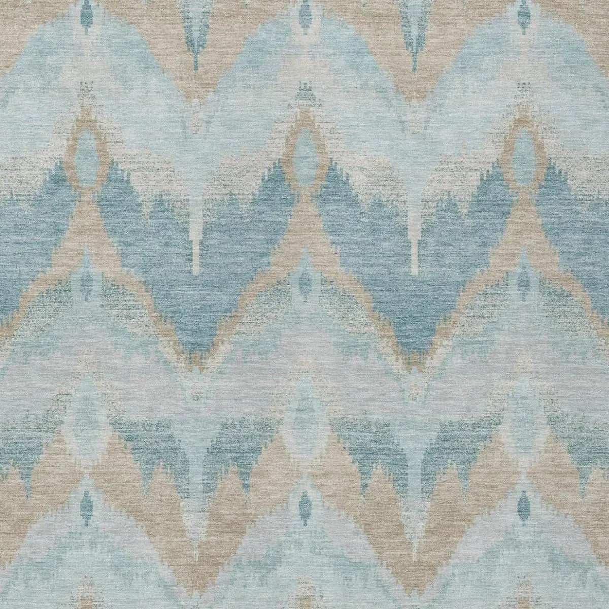 3' X 5' Sky Blue And Blue Abstract Washable Indoor Outdoor Area Rug Homeroots Outdoor