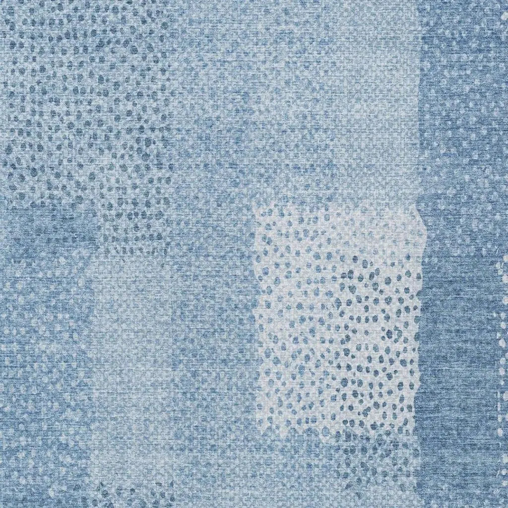 3' X 5' Sky Blue And Blue Abstract Washable Indoor Outdoor Area Rug Homeroots Outdoor