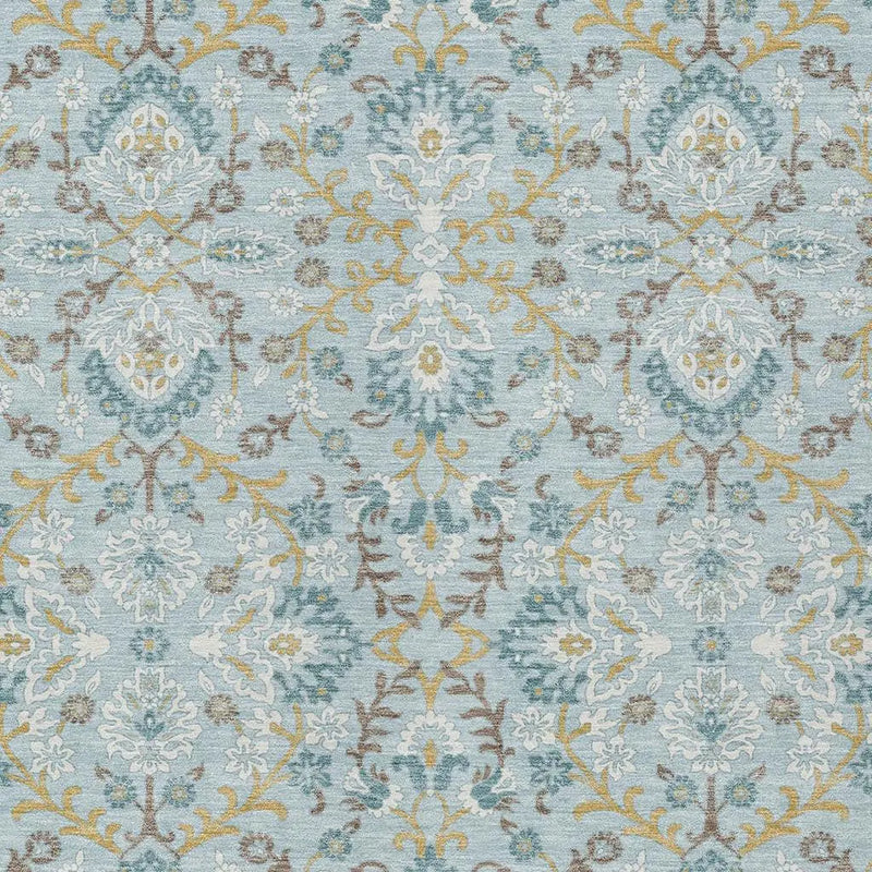 3' X 5' Sky Blue And Blue Geometric Washable Indoor Outdoor Area Rug Homeroots Outdoor