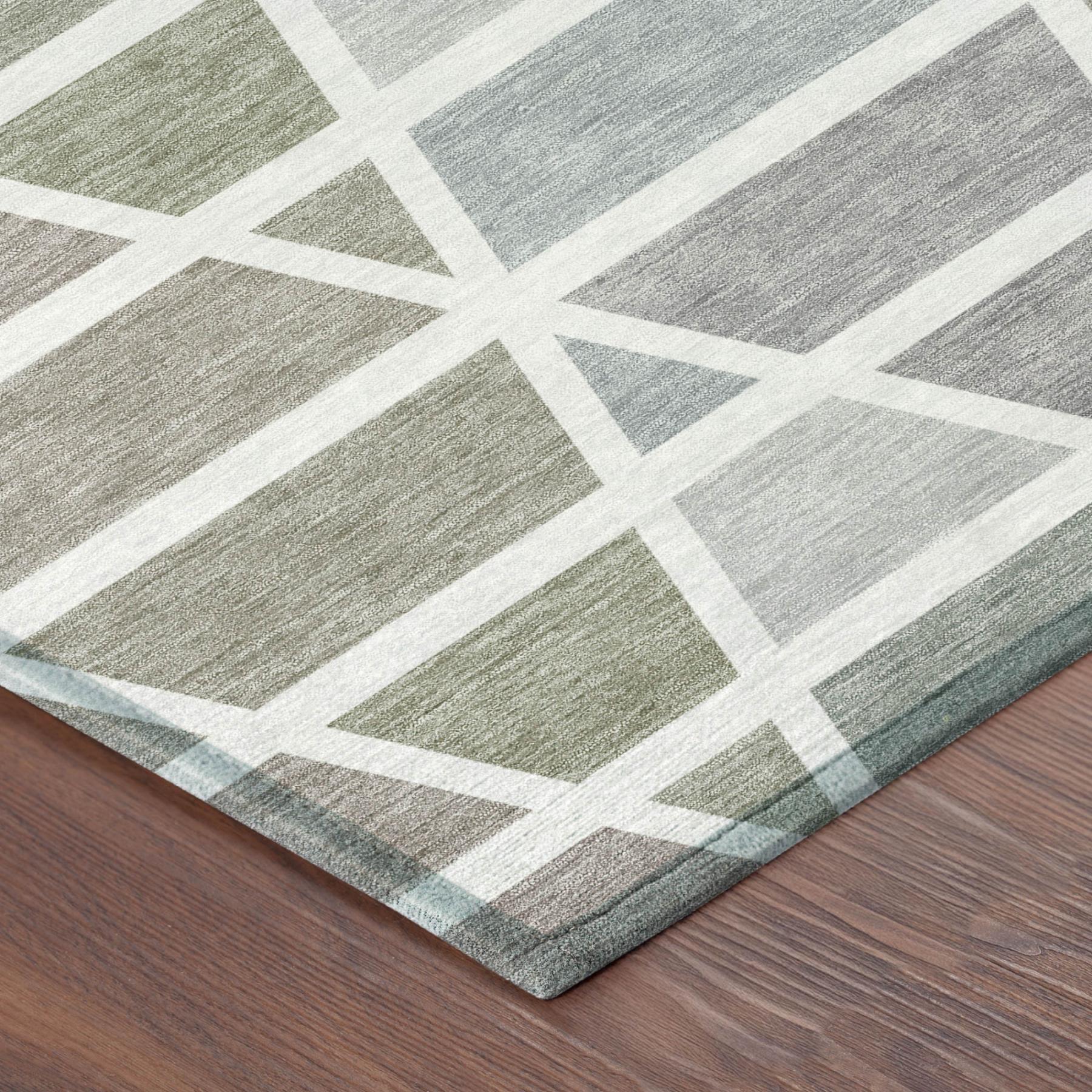 3' X 5' Taupe And Brown Geometric Washable Indoor Outdoor Area Rug Homeroots Outdoor