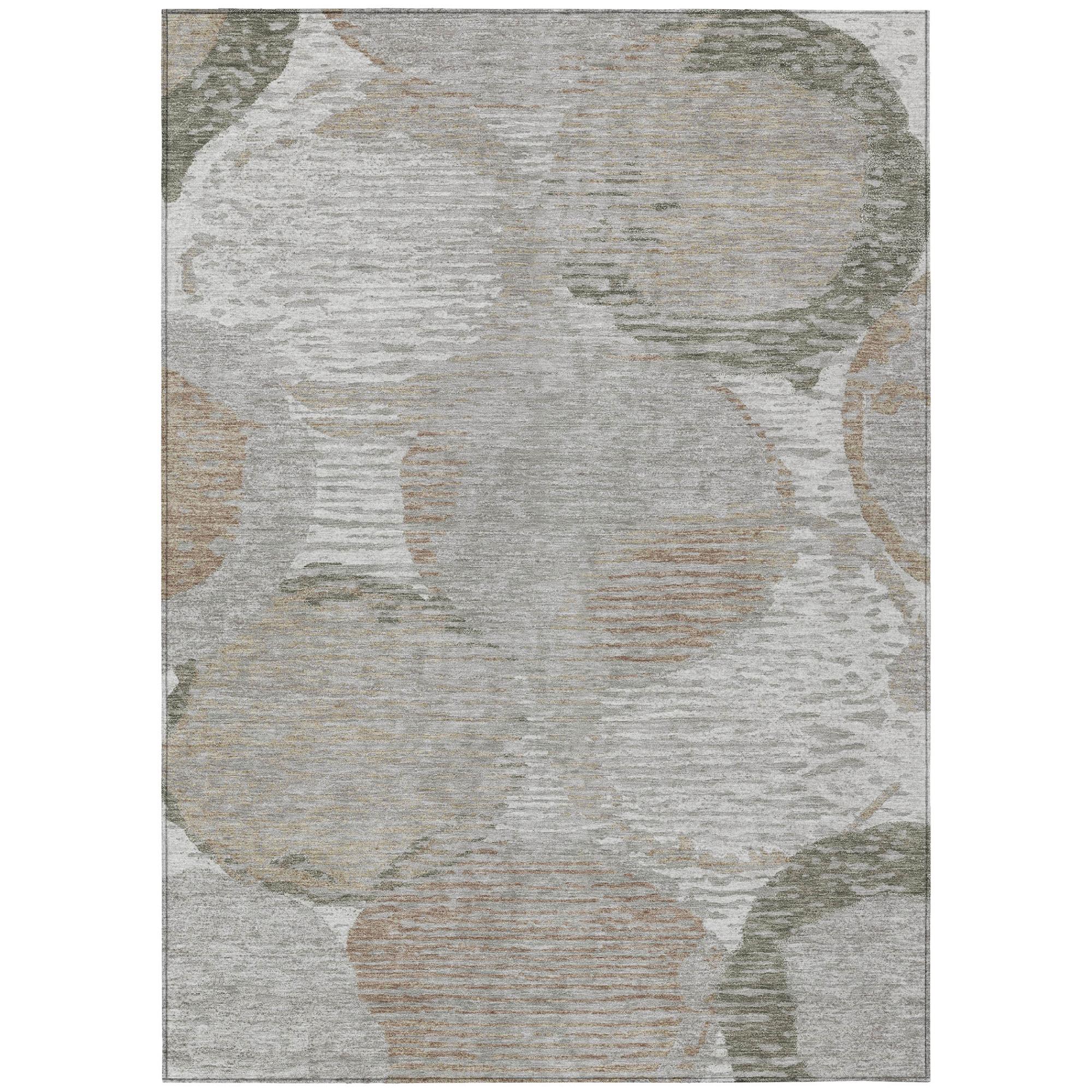 3' X 5' Taupe And Brown Geometric Washable Indoor Outdoor Area Rug Homeroots Outdoor