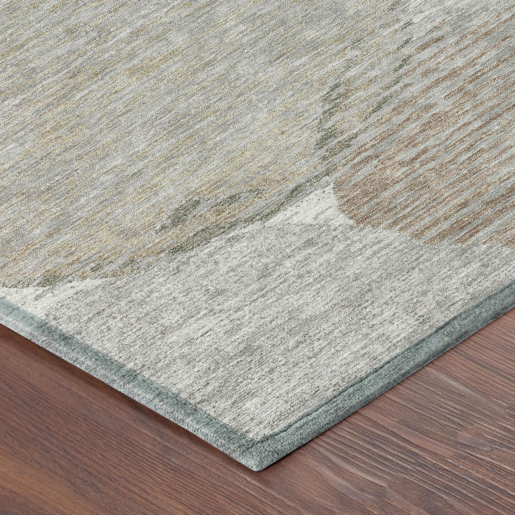 3' X 5' Taupe And Brown Geometric Washable Indoor Outdoor Area Rug Homeroots Outdoor