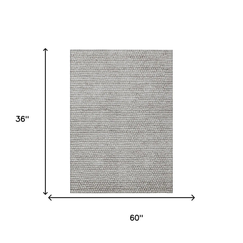 3' X 5' Taupe And Brown Striped Washable Indoor Outdoor Area Rug Homeroots Outdoor