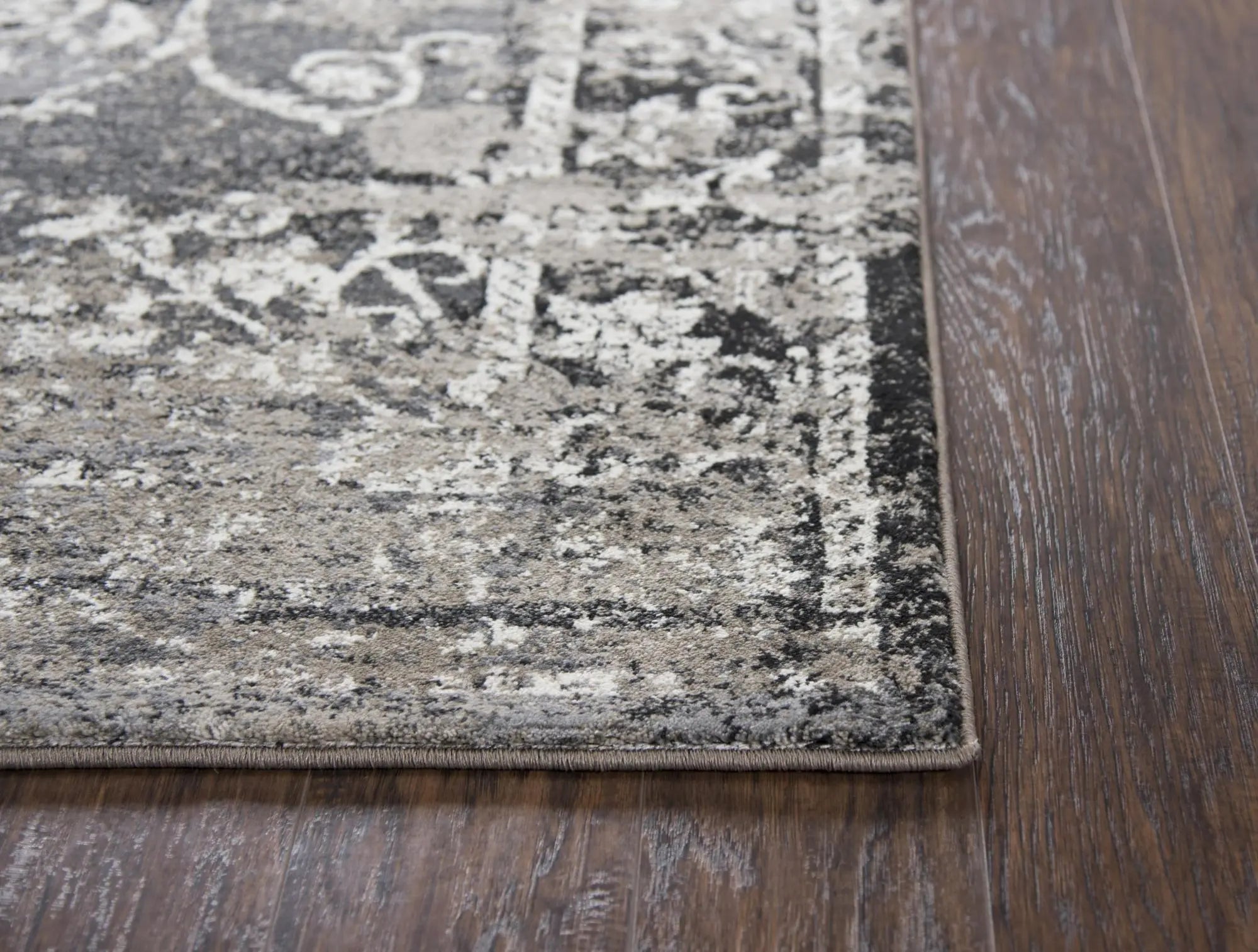 3' X 5' Taupe Gray Ivory Black And Beige Medallion Area Rug Homeroots Home Decor