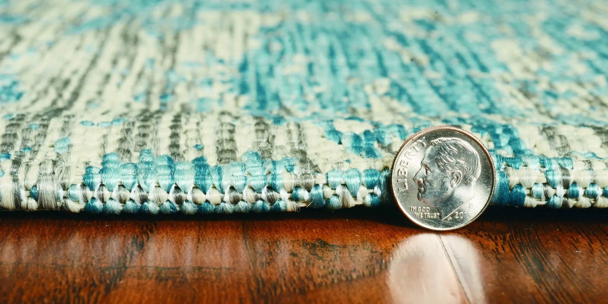 3' X 5' Teal Blue Abstract Indoor Outdoor Area Rug Homeroots Outdoor