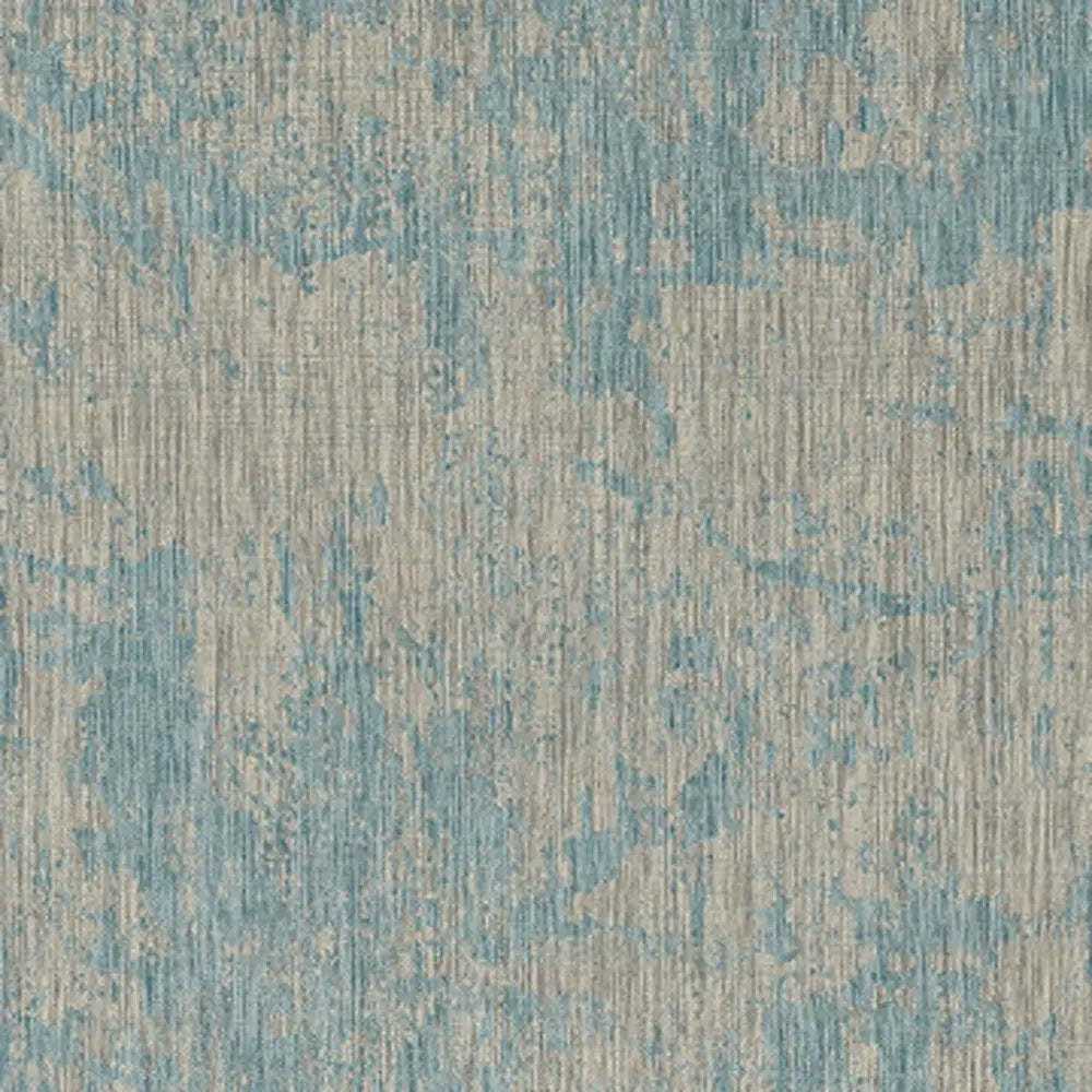 3' X 5' Teal Blue Abstract Indoor Outdoor Area Rug Homeroots Outdoor