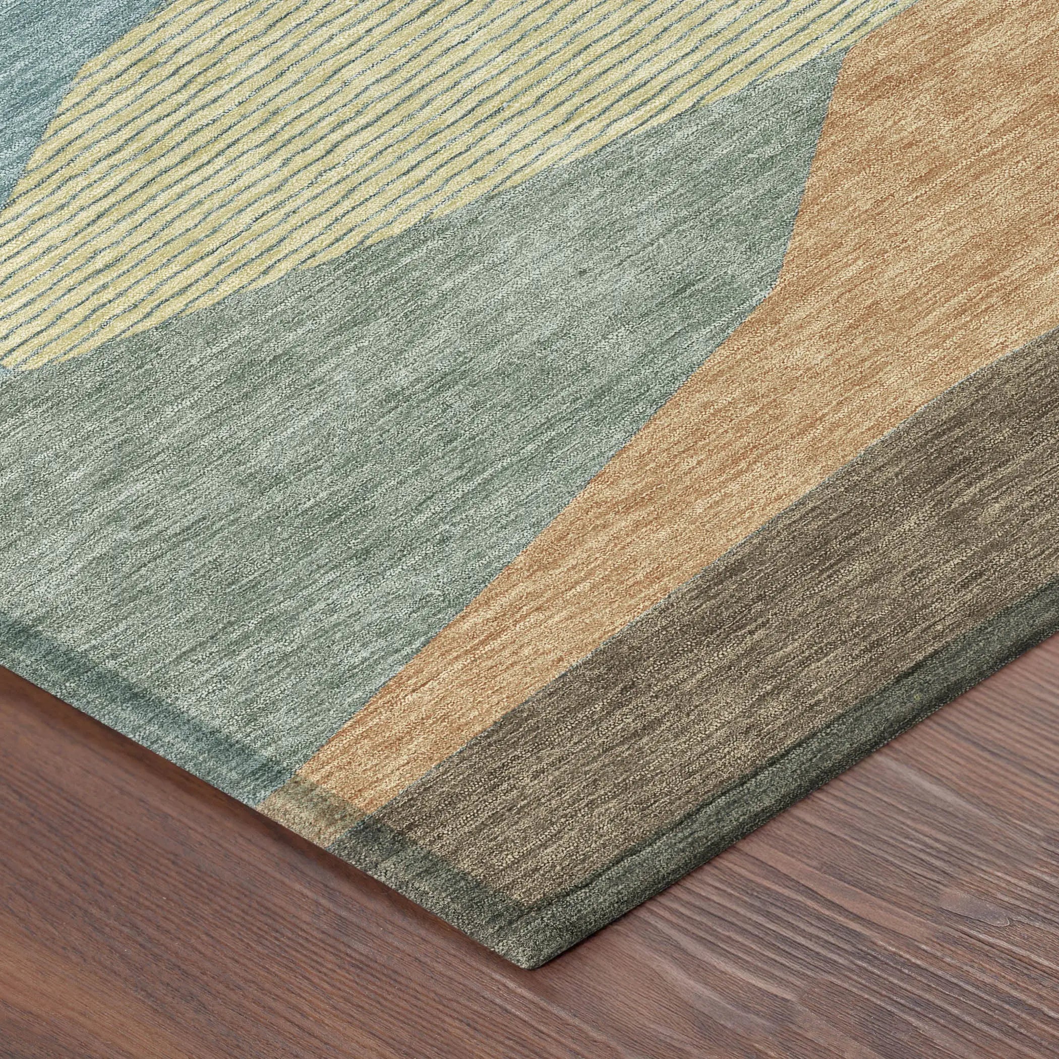 3' X 5' Teal Blue And Aqua Geometric Washable Indoor Outdoor Area Rug Homeroots Outdoor