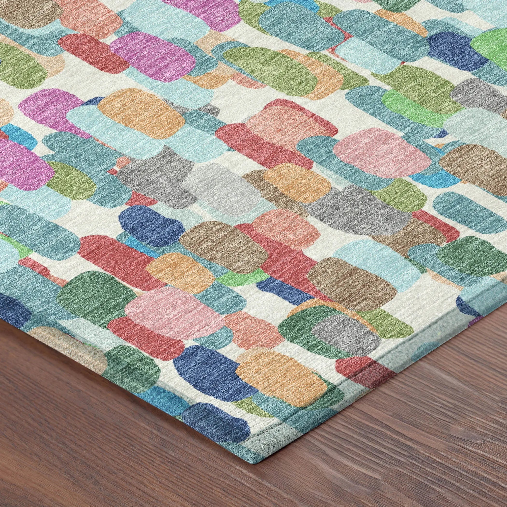 3' X 5' Teal Blue And Navy Blue Abstract Washable Indoor Outdoor Area Rug Homeroots Outdoor