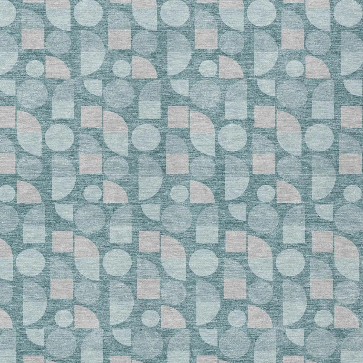 3' X 5' Teal Blue And Silver Geometric Washable Indoor Outdoor Area Rug Homeroots Outdoor