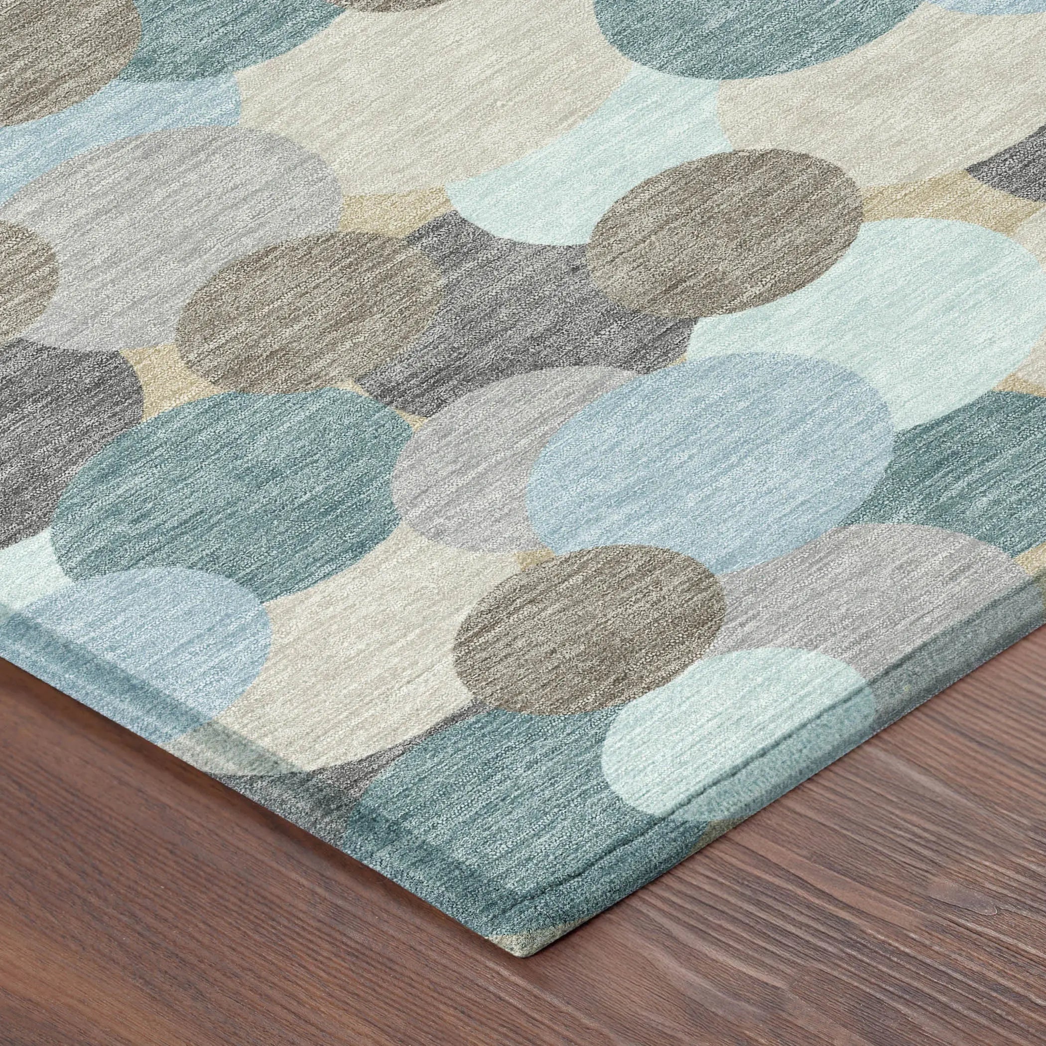 3' X 5' Turquoise And Teal Blue Geometric Washable Indoor Outdoor Area Rug Homeroots Outdoor