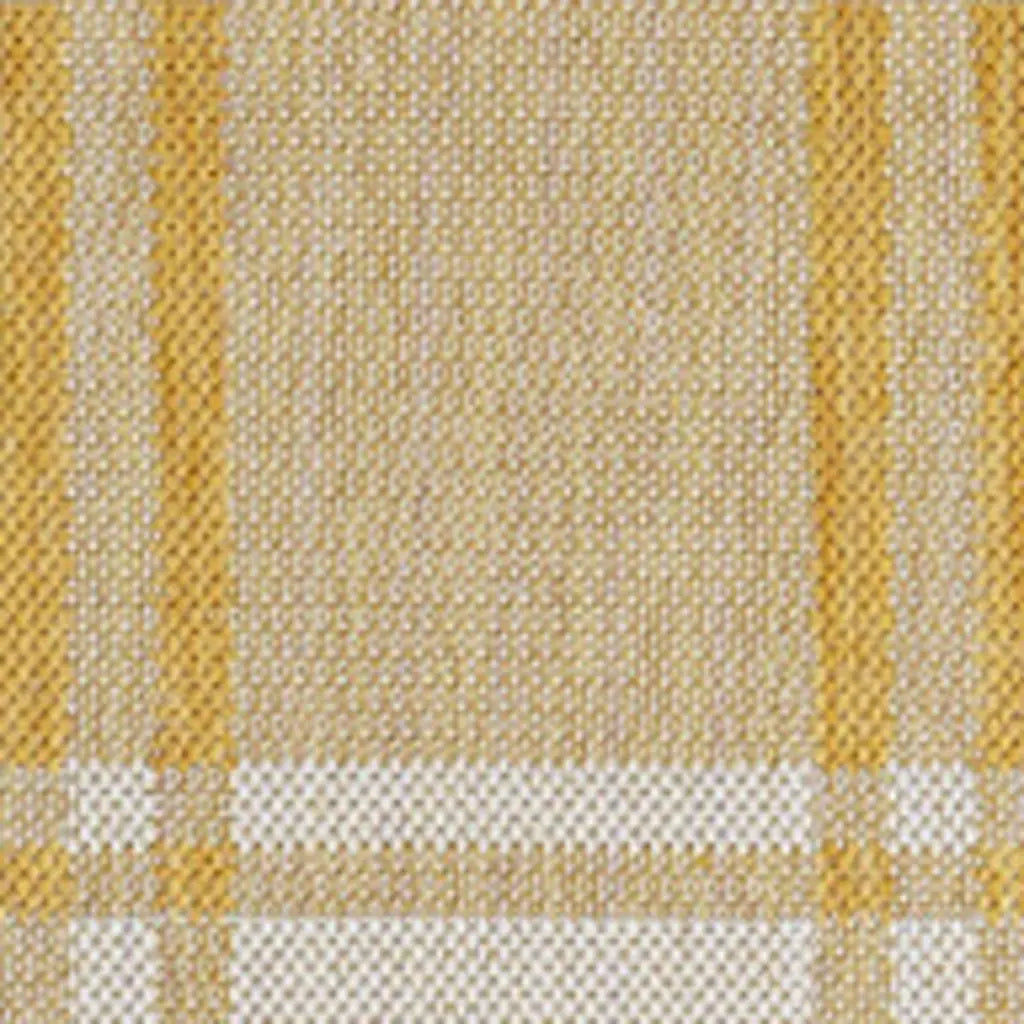 3' X 5' Yellow And Cream Gingham Indoor Outdoor Area Rug Homeroots Outdoor