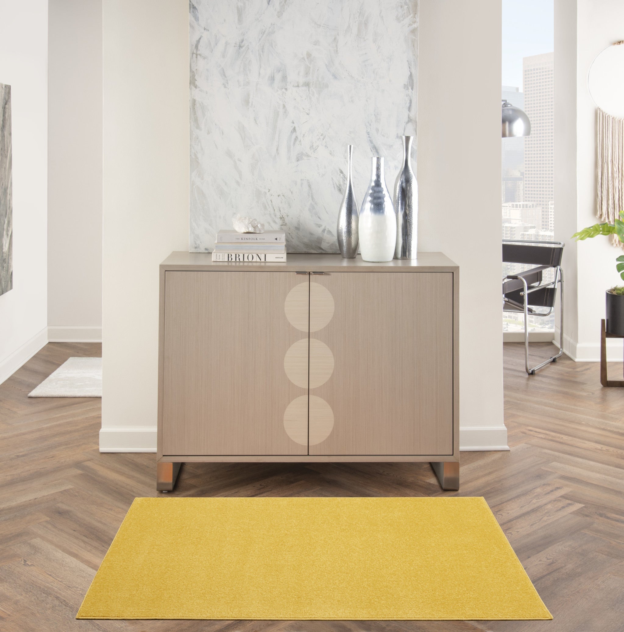 3' X 5' Yellow Indoor Outdoor Area Rug - GreatEagleInc