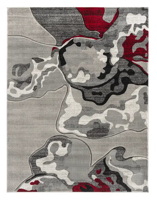 3'8" x 5'6" Beige Modern Swirls Hand-Carved Soft Rug Home Mart Goods