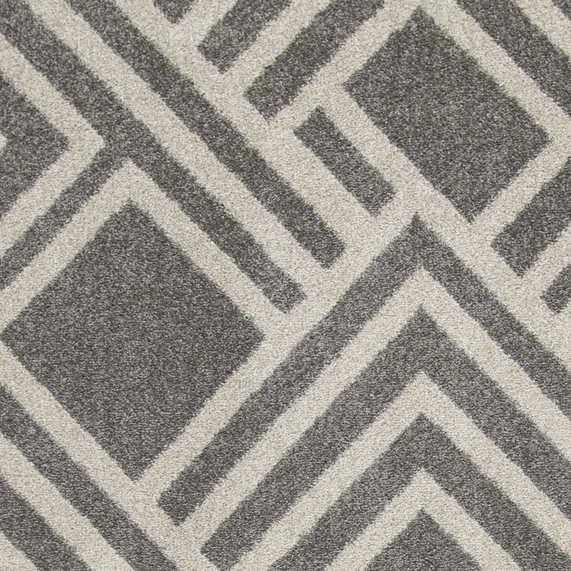 3'X5' Grey Machine Woven Uv Treated Geometric Indoor Outdoor Area Rug Homeroots Outdoor