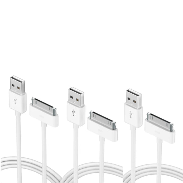 3pack 3ft 30-pin To USB Charge Sync Cable Charger for iPhone 3G 4 4s ipod Ipad Indoor Outdoor