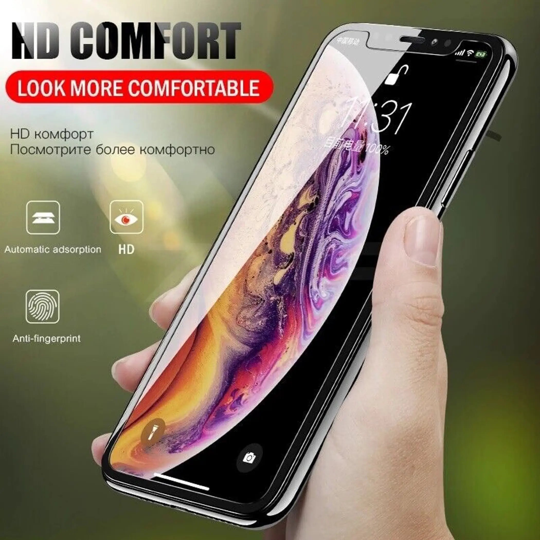 3pack Tempered Glass Screen Protector For iPhone XR (6.1 Inch) Easy Install Indoor Outdoor