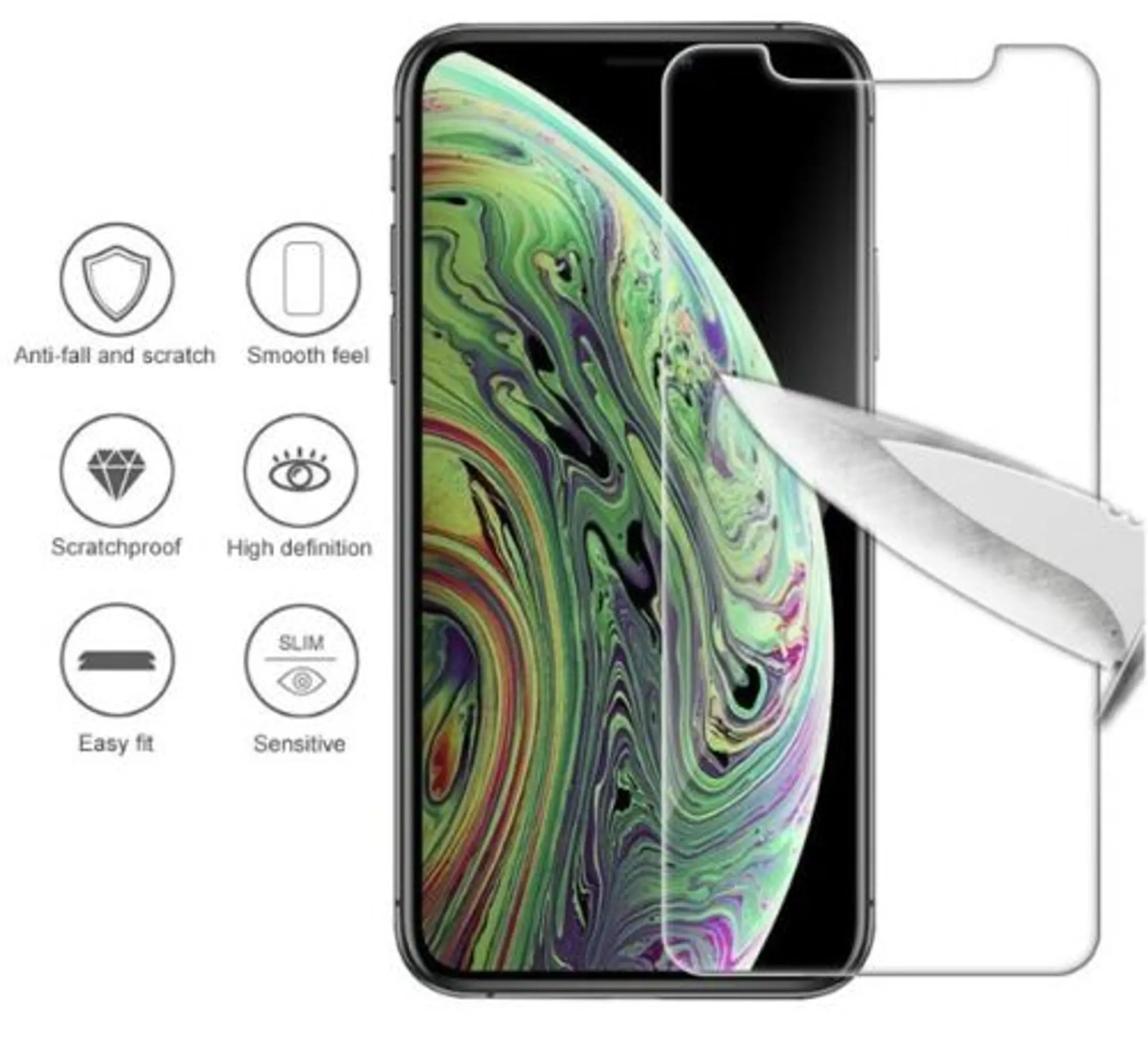 3pcs For iPhone 12 Pro Max Tempered Glass Screen Protector Anti-Scratch Clear Indoor Outdoor