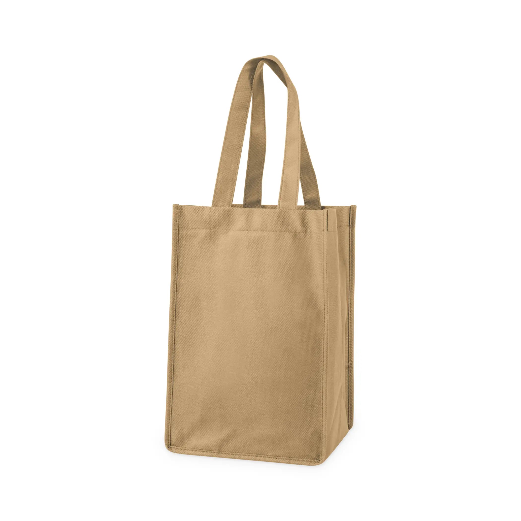 4 Bottle Non Woven Tote in Beige by True True