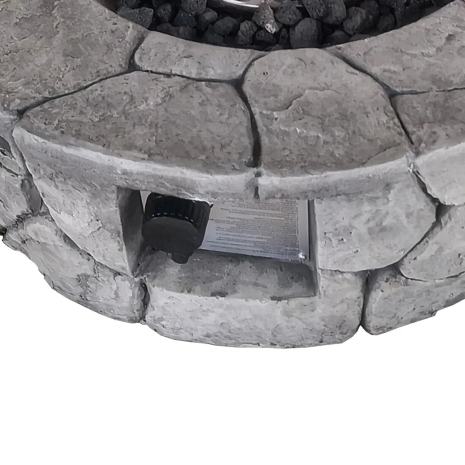 40000 BTU 28" Gray Steel Propane Round Fire Pit With Cover Homeroots Outdoor