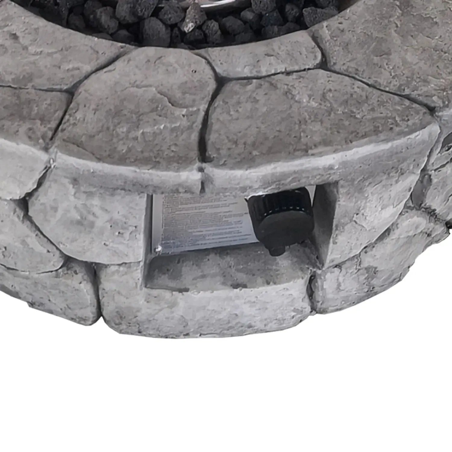 40000 BTU 28" Gray Steel Propane Round Fire Pit With Cover Homeroots Outdoor