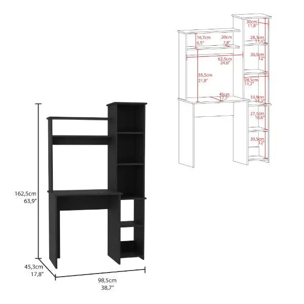 40" Black Computer Desk Homeroots Office