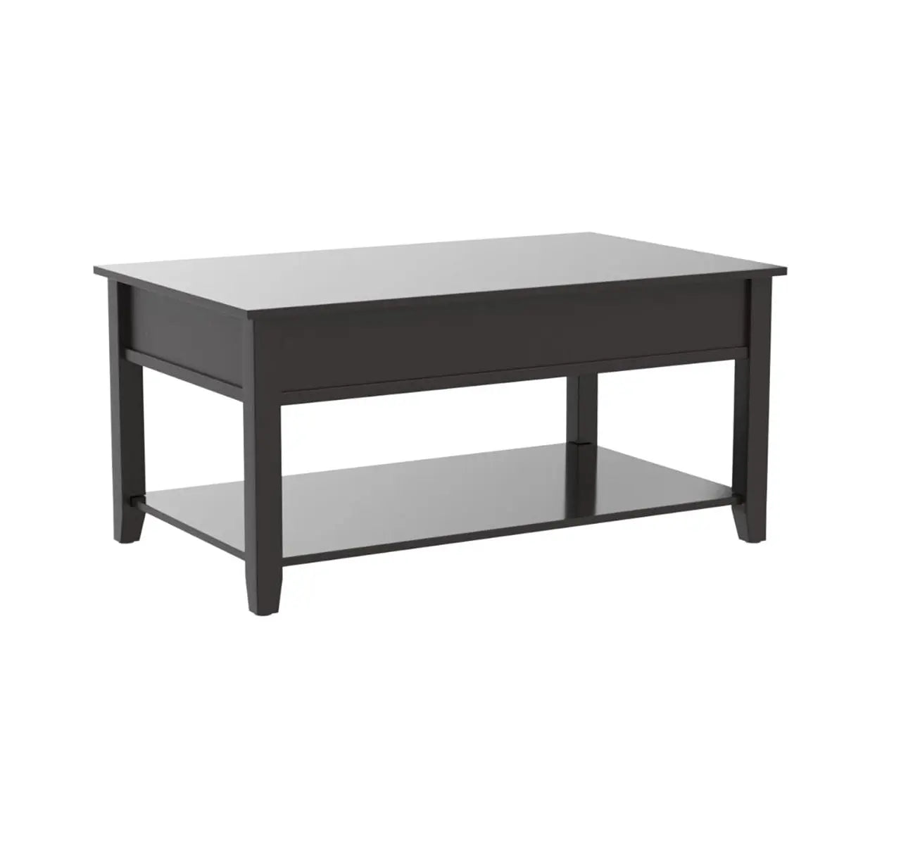40" Black Wood Lift Top Coffee Table Homeroots Living Room