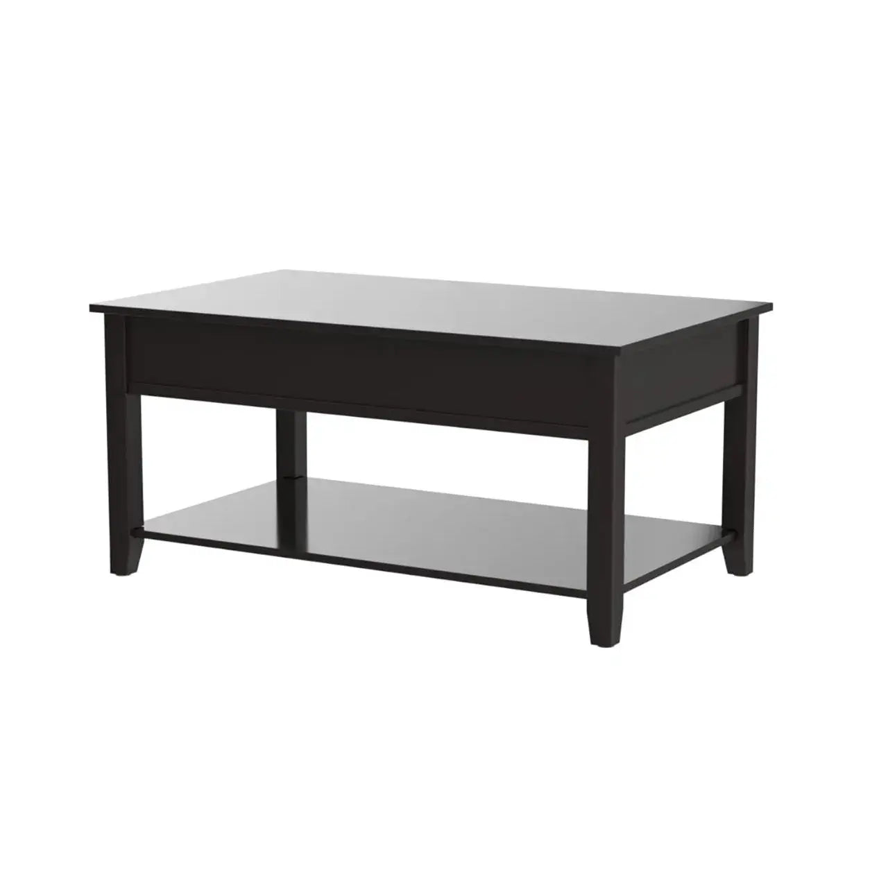 40" Black Wood Lift Top Coffee Table Homeroots Living Room